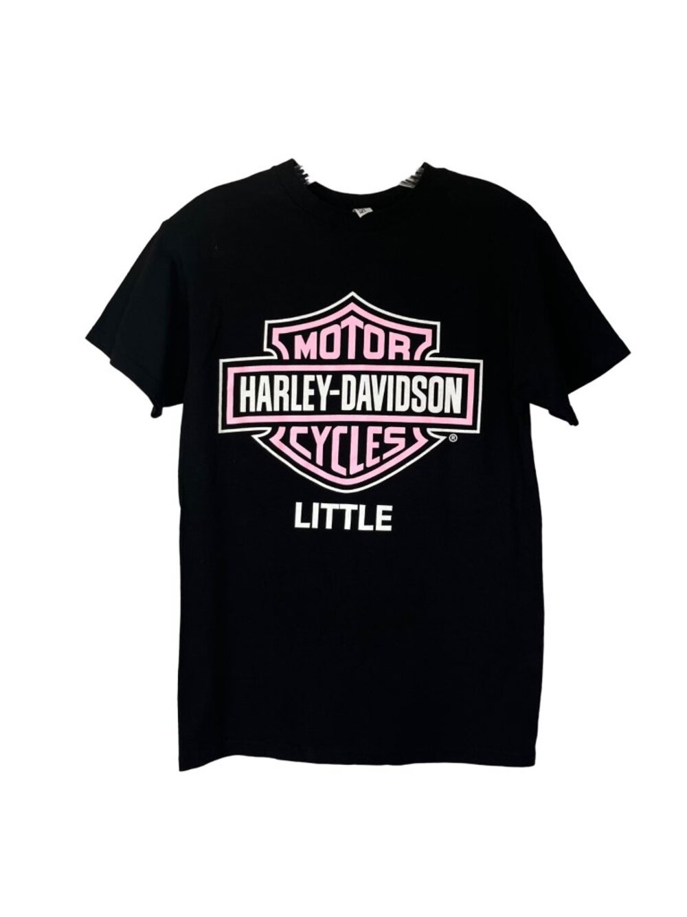 Harley Davidson Motorcycles Graphic Tshirt Small Black Pink Alstyle LITTLE